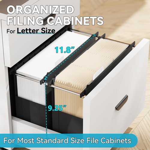 NORDUN Plastic Extra Capacity Hanging File Folder Letter Size,6 Pack Heavy Duty 3" Expanding Accordian Pocket,Expandable Large Hanging Folders,Sturdy Hanging Organizer for Bulky Files-Black 
