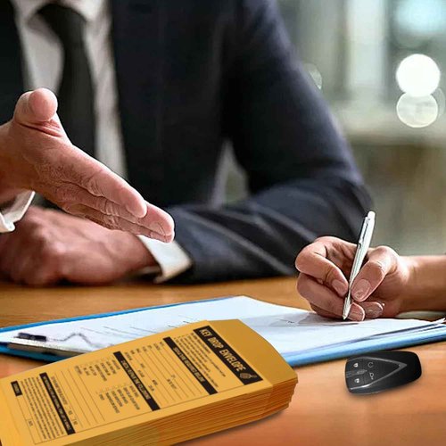 1000 Pcs Key Drop Envelopes for Overnight or Early Birds, 4-1/8x9-1/2 Inch Key Envelopes for Auto Shop Supplies or Automotive Supplies(Classic)