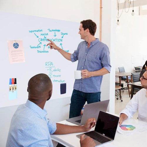 HAMIGAR Magnetic Whiteboard Contact Paper - 36" x 79" Dry Erase Wall Sticker with Marker & Eraser