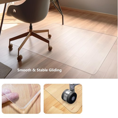 Clear Chair Mat, Office Chair Mat for Hardwood Floor, Transparent Home Floor Protector Mat Chairmats
