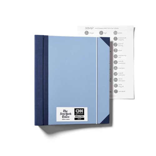 Savor | 2025 Edition The Folio™ Document Organizer | Custom Dyed Cloth-Bound Expanding File for Important Papers, Passports, Birth Certificates & More | Ideal for Home Organization & Graduation Gift
