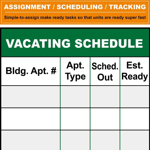 Extra Large Property Management Make Ready White Board,36X45 Inch Big Dry Erase Apartment Make Ready Checklist Schedule Board,Maintenance Status Tracker Tool for Real Estate Manager