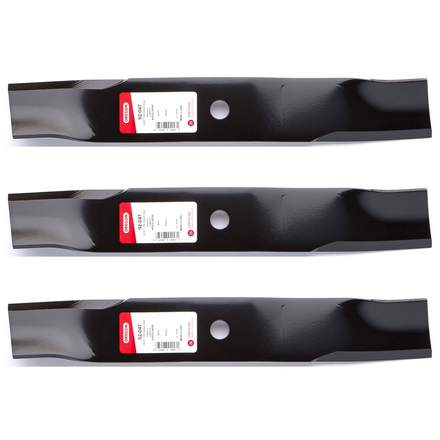 (3-Packs) Оrеgоn Blades 92-047 Kubоtа Kommander Z122E Z121S K5575-34330 K5575-97530