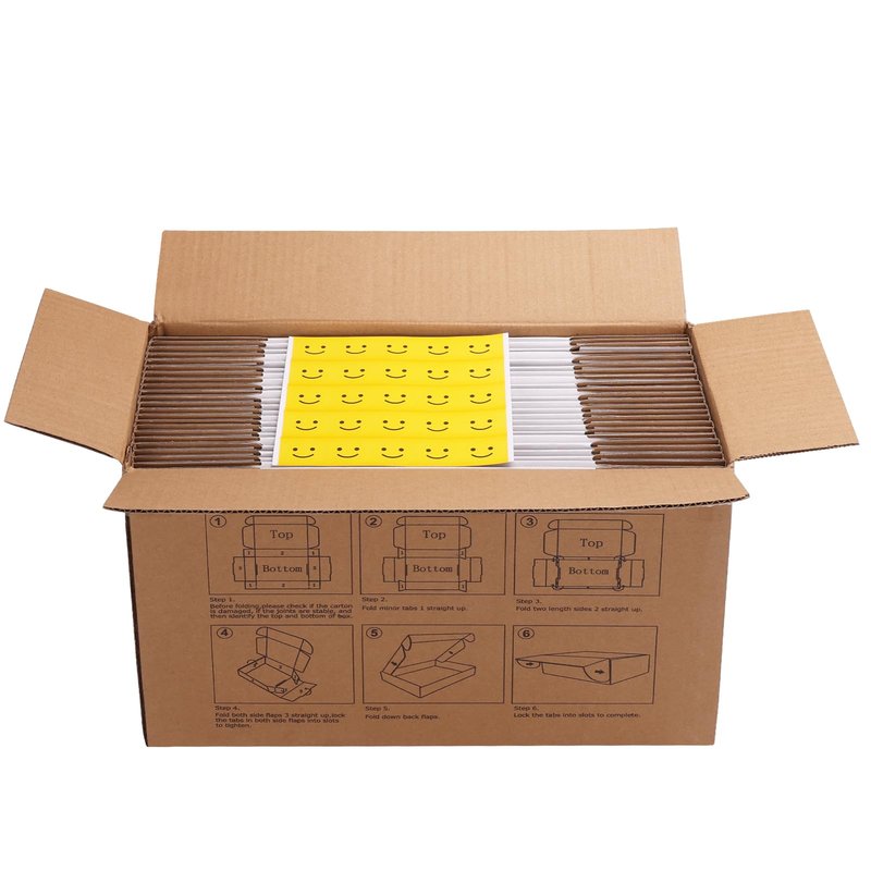 HORLIMER 9x9x4 inches Shipping Boxes Set of 25, White Corrugated Cardboard Box Literature Mailer
