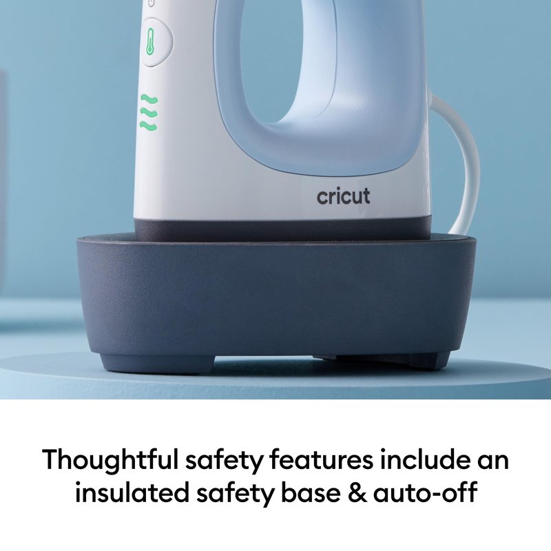 Cricut EasyPress Mini Heat Press - for Pressing Small Objects Like Shoes, Stuffed Animals, Hats & More - 3 Heat Settings & Precision Tip - Ceramic-Coated Heat Plate - Compact & Lightweight - Zen Blue