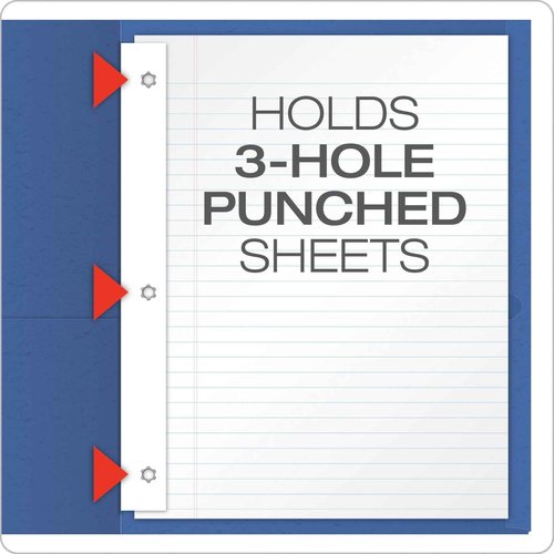 Oxford Twin Pocket Folders with Fasteners, Letter Size, Royal Blue, 25 per Box (57712) (Pack of 2)