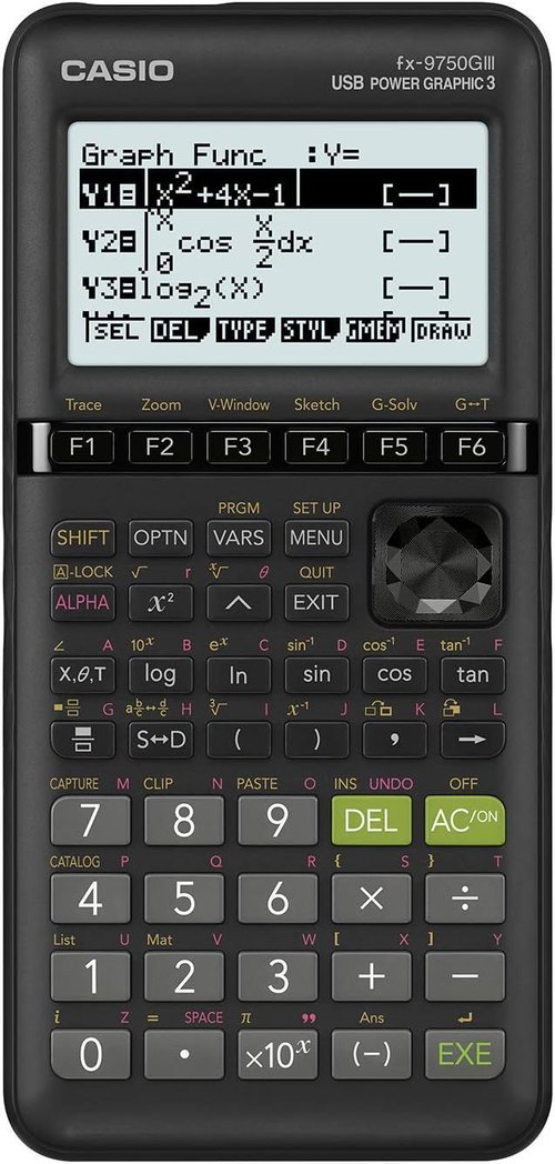 Casio fx-9750GIII Graphing Calculator - Sleek Black Design | Renewed for Optimal Performance