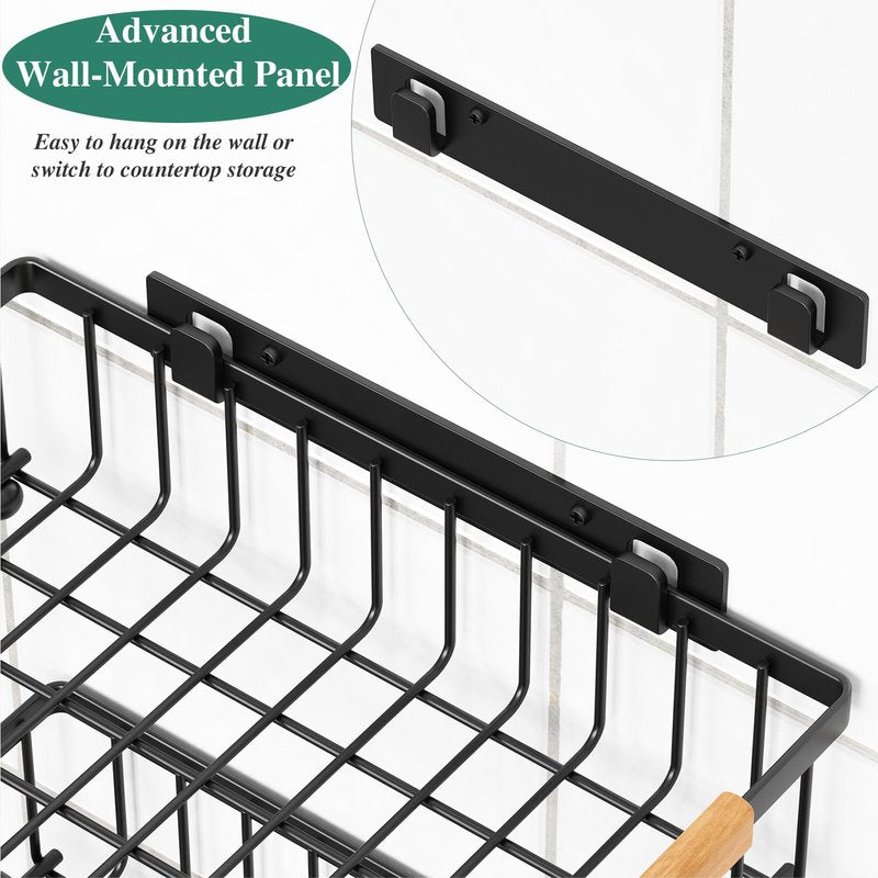 OKZEST 3-Tier Fruit Basket Fits Under Standard Upper Cabinet, 17.2" Tall