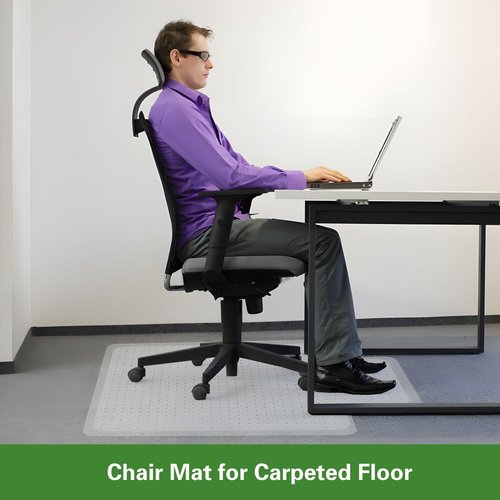 Desk Chair Mat for Carpet with Studs,36"x48"Desk Chair Mat Extended Lip for Carpeted Floor,Floor Mat for Carpet Office Chair, Rolling Computer Chair Mat Floor Protecter for Work, Gaming,Home