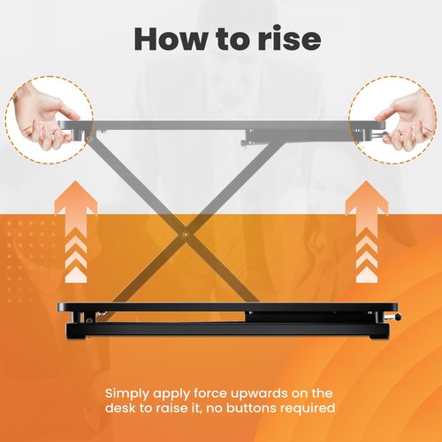 yoopin Standing Desk Converter Matte Black, Stand up Desk Riser on The Table, Adjustable Height Table top Apply for Laptop and Single Monitor Workstation Office Use.