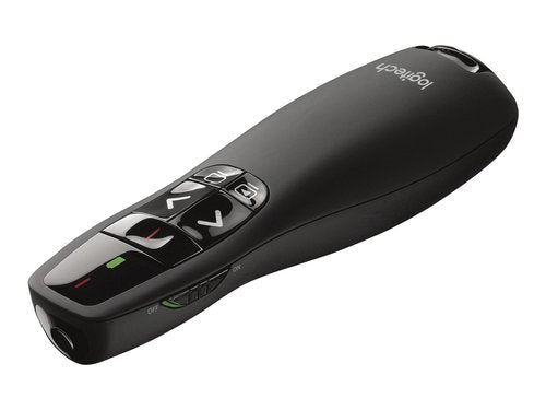 Logitech Wireless Presenter R400, Wireless Presentation Remote Clicker with 50 ft Red Laser Pointer 910-001356