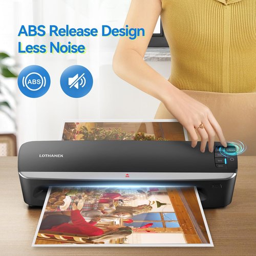 LOTHANEK 13-Inch Laminator Machine - Heavy Duty A3 Thermal Laminating with 50 Sheets | 60-Second Warm-Up