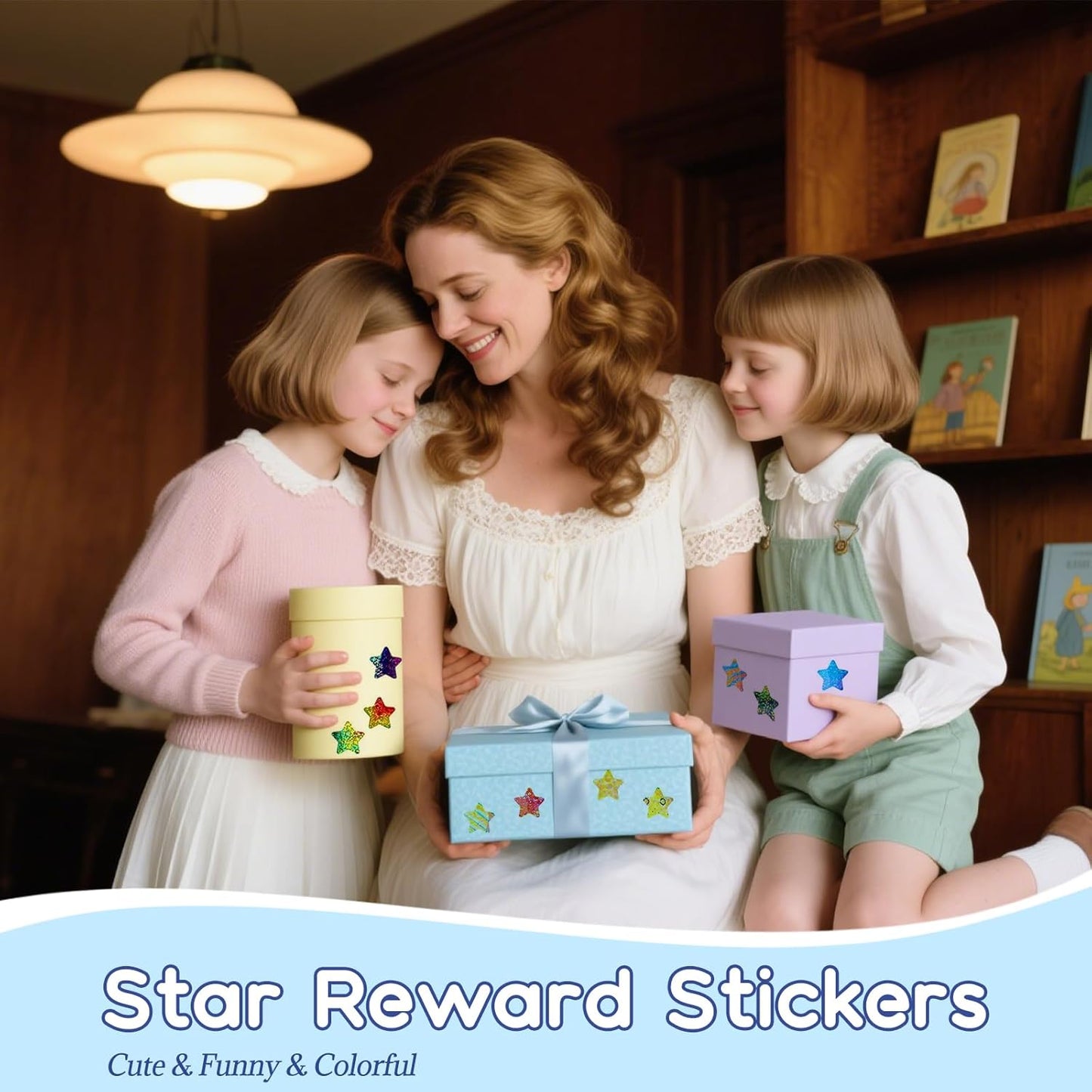 Skiennix Star Stickers - 1000 Pcs Holographic Foil Stars for Kids | 1 Inch | Perfect for Rewards & Charts