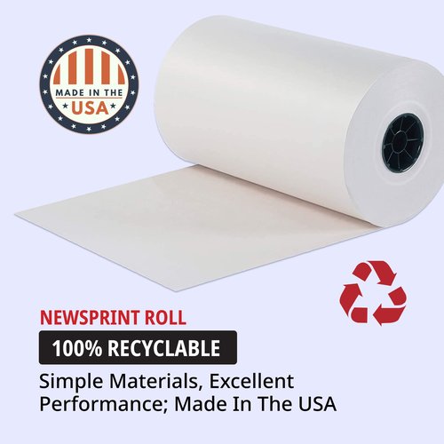 Tape Logic TLNP2490 Newsprint Roll, 30#, 24 x 1,440', White