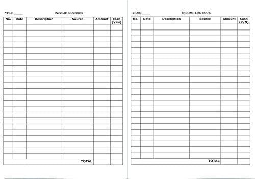 Income Log Book - Simple Passive Income Tracker for Effective Financial Management