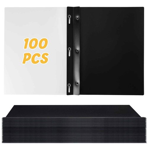 Harloon 100 Pcs Clear Front Report Covers Plastic Presentation Folders, Letter Size, 14mm Thickness, Suitable for Office, School, Resume, and More