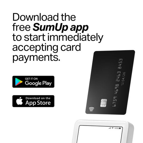 SumUp Solo Credit Card Payment Card Reader with Charging Station. Full Touch-Screen Interface with Free SIM Card and Mobile Data (SumUp Solo)