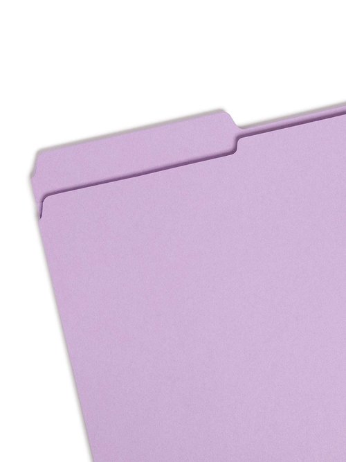 Smead File Folder, Reinforced 1/3-Cut Tab, Legal Size, Lavender, 100 per Box (17434)