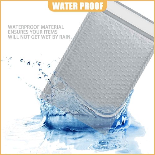 PRIMPKG 6in x 9in Bubble Mailer, Gray Poly Mailer, Padded Envelope, Shipping Envelope, Waterproof, Self-Sealing, For Small Business, Shipping, Mailing, Boutique Packaging(250PCS)