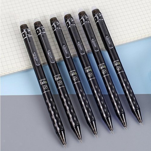 MOZXIRZ Erasable Gel Ink Retractable Pens - 0.5mm Fine Point, Smooth Black Ink for All Ages