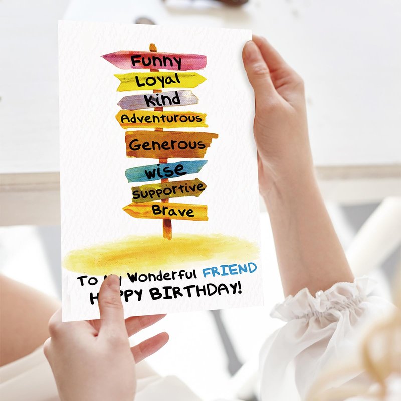 Mcduldul Best Friend Birthday Card for Men Women, Happy Birthday Gifts for Friends Bestie Sister