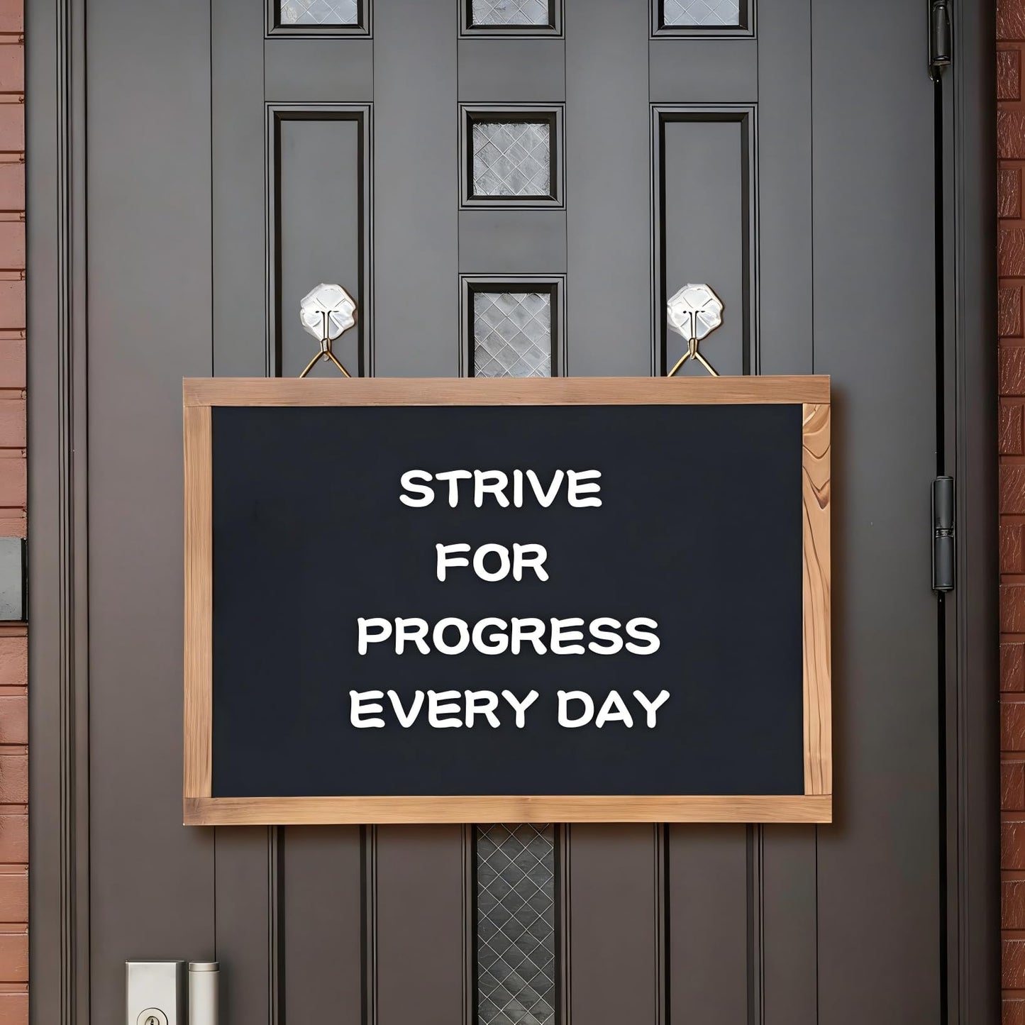 Magnetic Chalkboard for Wall Rustic Wood Framed Decorative Blackboard Sign Hanging Chalkboard for Home, Office, Restaurant 16" x 24"