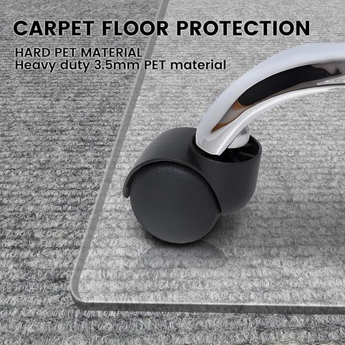 XINQIDAI Office Chair Mat - Heavy Duty, 47"x32", 1/7" Thick, Flat Shipping, Suitable for Carpet and Hardwood Floor