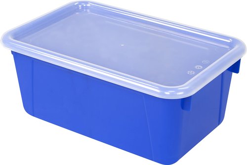 Storex Bin Cover/Lid, Fits Small Cubby Bin (Bins Sold Separately), 12.2" x 7.8" x 1", 5-Pack, Translucent (62402A05C)