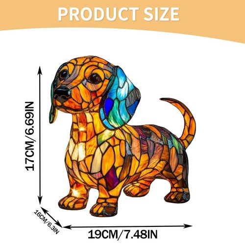 Dachshund Night Light - Cute Dog Theme LED Art Lamp with Warm Ambient Light, Beautiful Gift for Dog Lovers, Bedside/Desk/Nursery Decoration with Warm Ambient Light (Dachshund) (Dachshund Lamp)