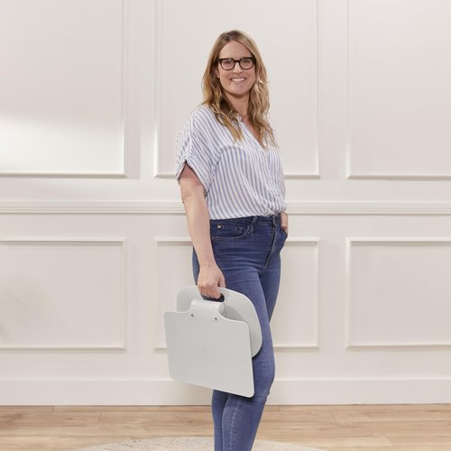 ECR4Kids The Surf Folding Portable Lap Desk, Flexible Seating, Light Grey