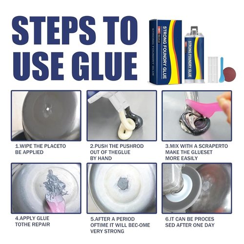 Strong Foundry Glue, High Temperature Resistant Casting Repair, Metal Repair Glue, Premium Liquid Welding Filler for Metal Defects and Repairs