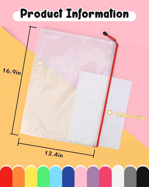 Umriox Zipper Pouch Bundle (12PCS 16.9x12.4 in & 48PCS 9.5x7.1 in)
