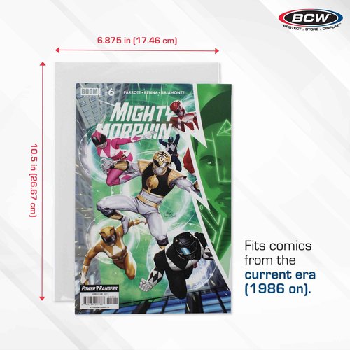 BCW Current Resealable Comic Bags & Boards | Preloaded Sleeves & Backer Boards for Modern Comics (250 Pack)
