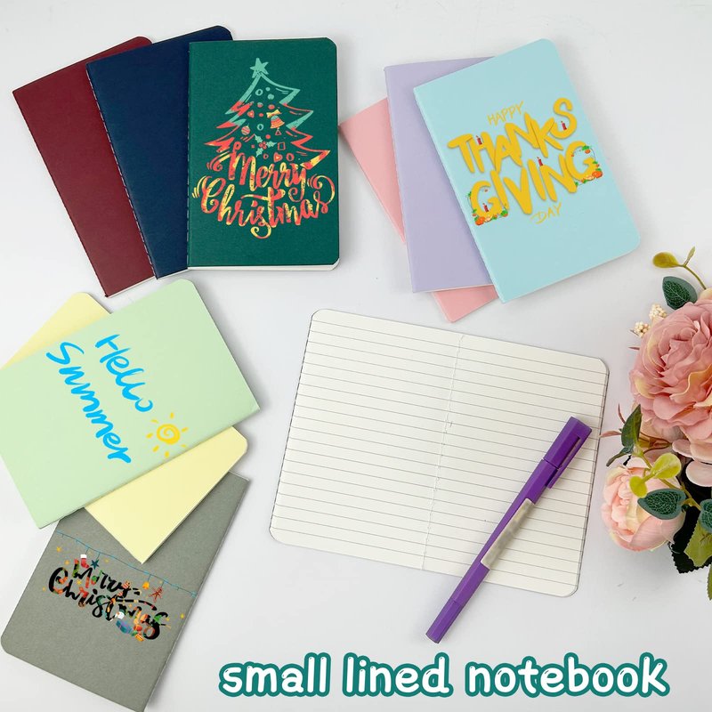 Rinrda Small Notebooks 60 Pack Mini Notebooks bulk Pocket Notebooks set,journal bulk 3.5"x5.5" Colorful Cover Lined Notepad,30 Sheets/60 Pages