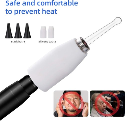 Jiusion 3.9mm Ultra-Thin USB Digital Otoscope Camera - HD 720P Visual Ear Scope with Accessories