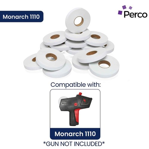 White Pricing Labels for Monarch 1110 Price Gun - 4 Sleeves, 68,000 Pricemarking Labels