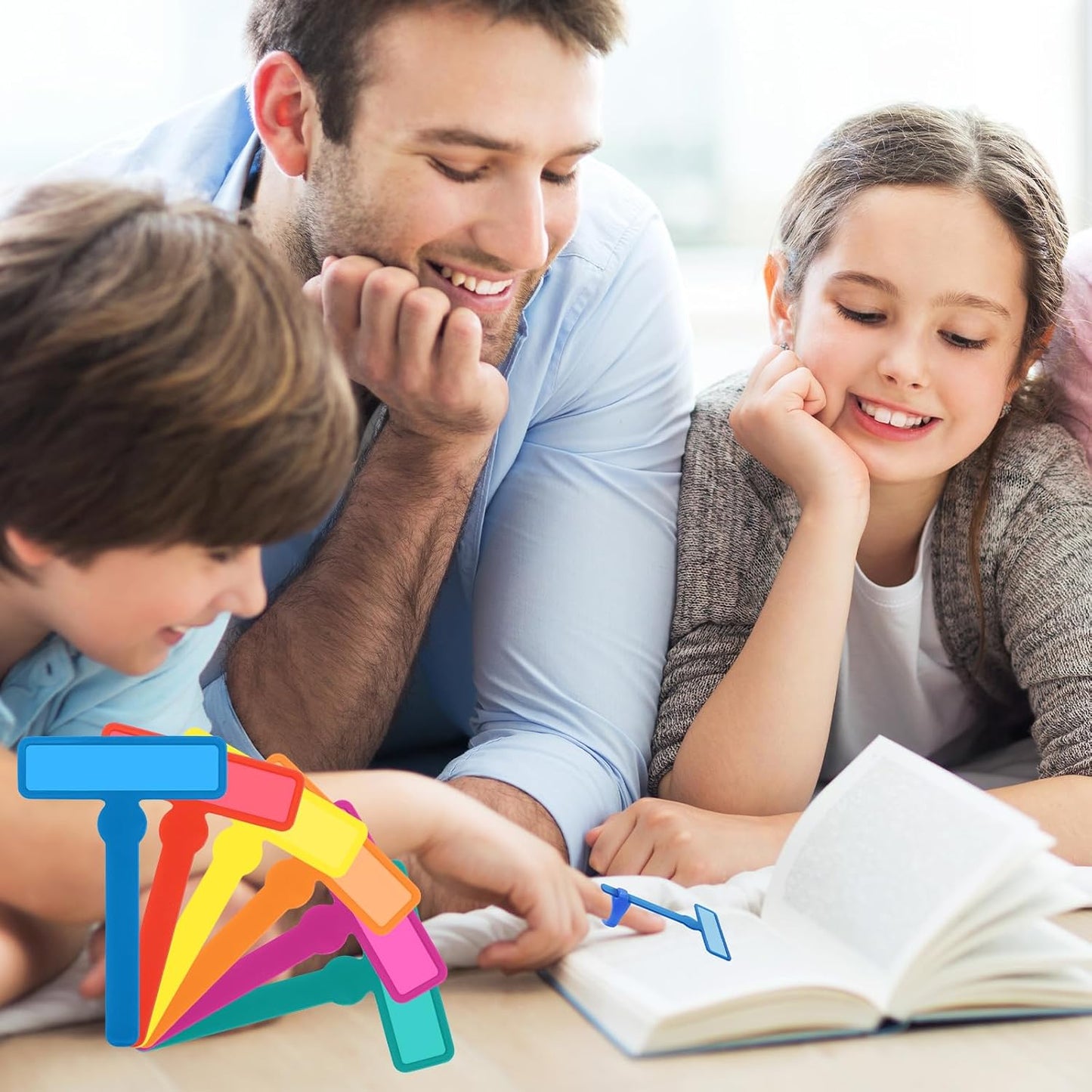 Skiennix Guided Reading Strips - 8Pcs Finger Trackers for Dyslexia & ADHD | Reading Tools with Rings