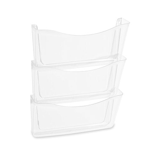 Rubbermaid Wall File | Clear | Expandable | Three-Pocket | Pack of 4