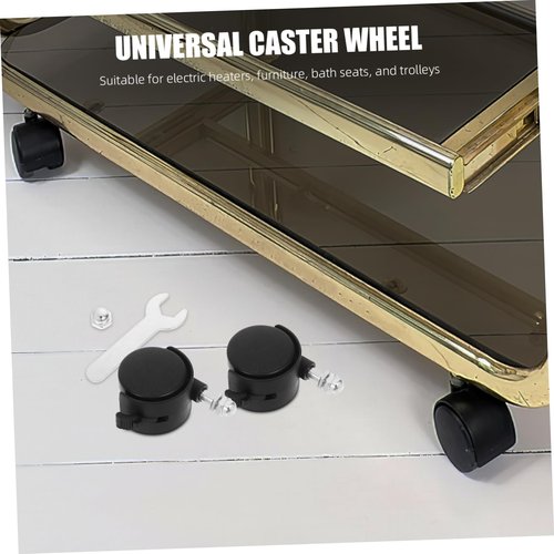 HAWILLOSCH 4pcs Caster Wheels for Electric Heater Swivel Casters for Oil-Filled Radiators Easy Installation Furniture Trolley Accessories Floor-Friendly Replacement Wheels