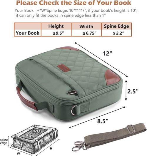 Aplufine Bible Cover - Medium Bible Case with Shoulder Strap & Detachable Pen Loops - Ideal Gift for Men & Women