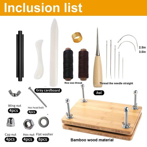 Dddzerong Book Binding Press,Wooden Press,Portable Bookbinding Supplies,Binding Clamp,Book Press Bookbinding is Easy to Assemble for Handmade Bookbinding11.7x8 inch