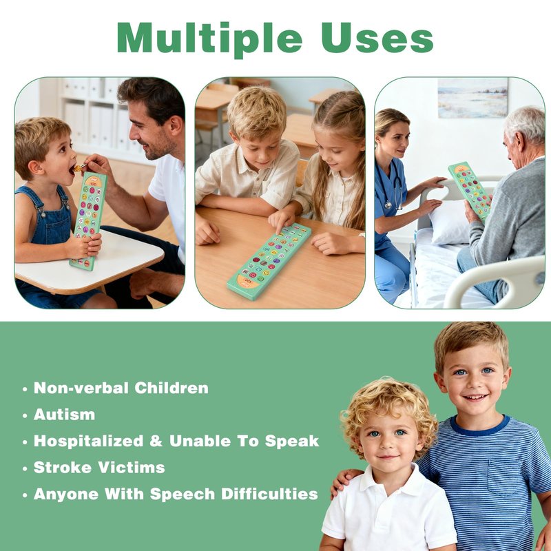 Joyreal AAC Device for Autism, Non Verbal Communication Tools for Speech Therapy&Stroke Rehab. Autism Talking Aids with 6 Programmable Buttons & Adjustable Volume for Kids&Adults(EN/ES Voice Switch)