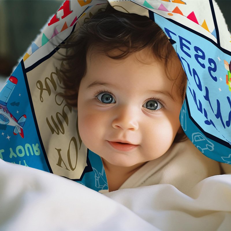 CIUGOIG 1 Year Old Boys Gifts, Happy 1st Birthday Blanket 50"x40", 1st Birthday Gifts for One Year Old Boys, Baby Boy First Birthday Gift Ideas, Teddy Bear 1st Birthday Decorations for Boy Blanket