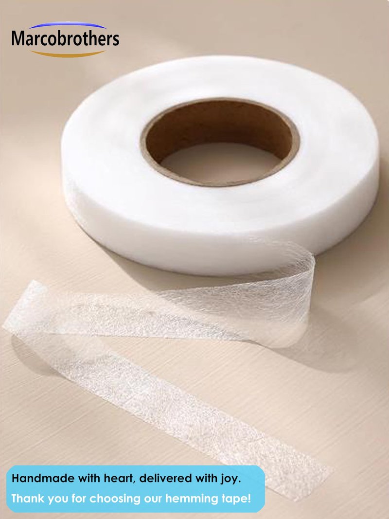 Marcobrothers Hemming Tape, White 3/4” x 32 Yards, Iron on Hem Tape