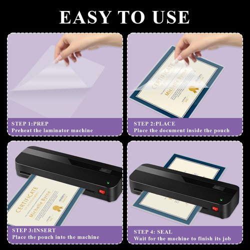 Laminating Sheets 8.5 x 11, 200 Pack Thermal Laminating Pouches 3 mil, Clear Thermal Laminating Plastic Paper Laminator Sheets, Clear Laminate Sheets Fits Letter Size 8.9" x 11.4"Classroom Must Haves.