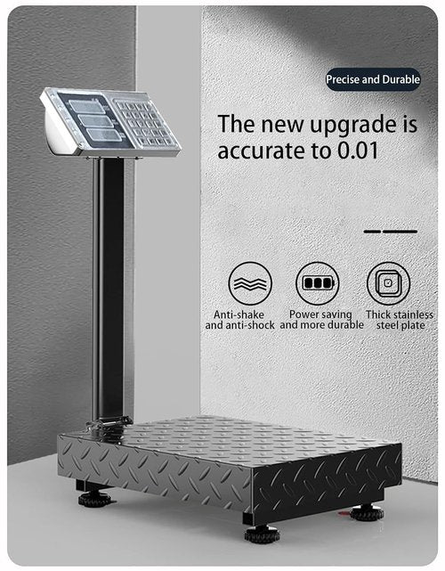 660lb Industrial Platform Scale - Digital Floor Weight Scale for Luggage & Shipping | Foldable Design