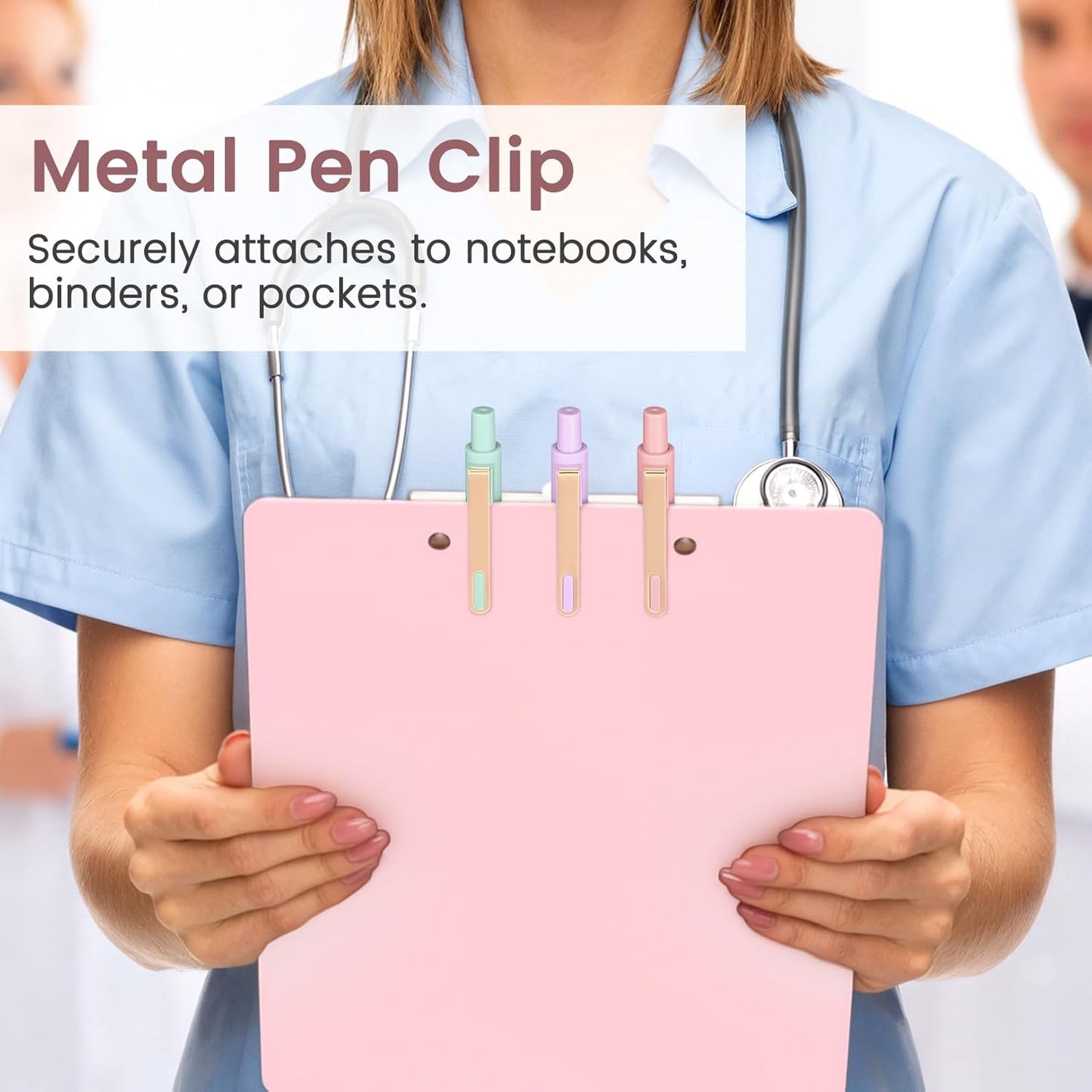 Sooez Ballpoint Pens - 8 Pack Medium Point Black Ink | Smooth Writing, Soft Grip, Cute Design for Office & School
