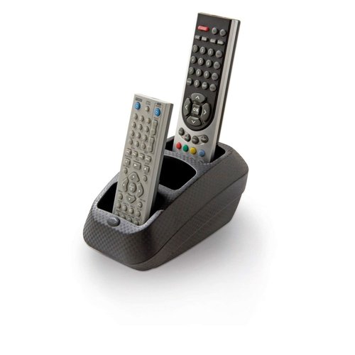 Snips Smartphone & Remote Holder - Remote Control Organiser - Caddy Black Color - Non-Slip - Recycled Plastic - Made in Italy - 0% BPA & Phthalate-Free