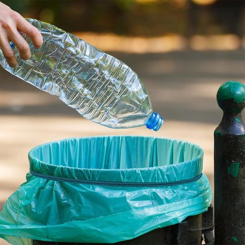 3Pcs Trash Can Bands Set of 3, Fits 13 to 32 Gallon Cans, Elastic Rubber Bands for Kitchen/Office/Garage, Secure Garbage Bags(Black/Blue/Green)