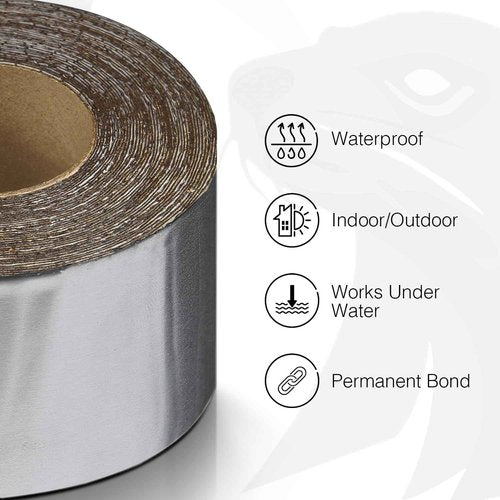 SEALWAY Silver RV Roof Sealant Tape, 8" x 50' Waterproof Repair Seal Tape – Extra Thick, UV-Resistant, Weatherproof Patch for Permanent Leak Sealing on RVs, Trailers, and Mobile Homes